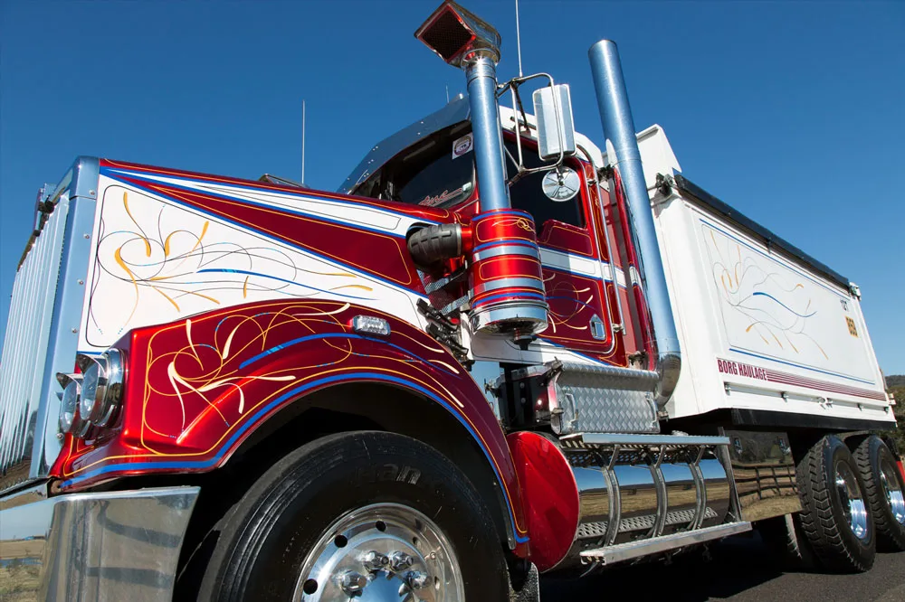 Kenworth truck with custom paintwork